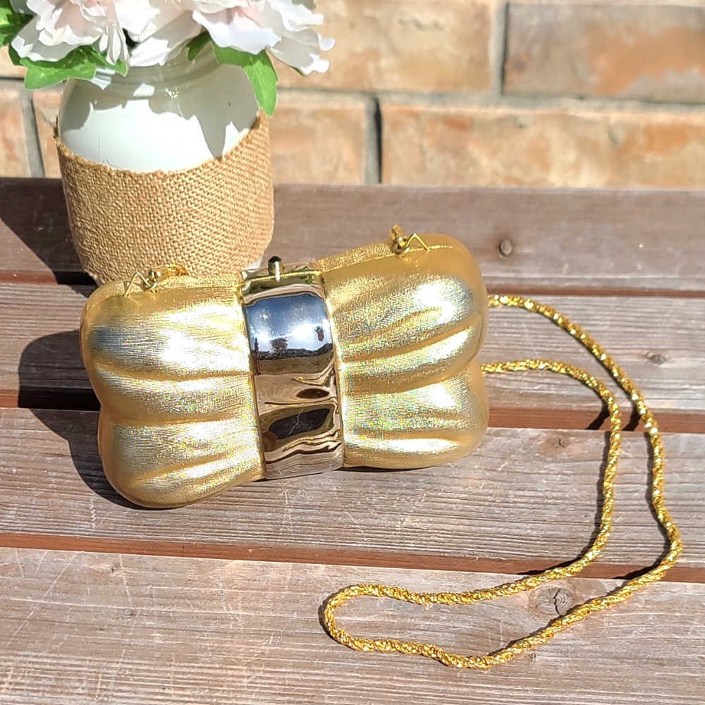 Vintage Gold Crossbody Bag
